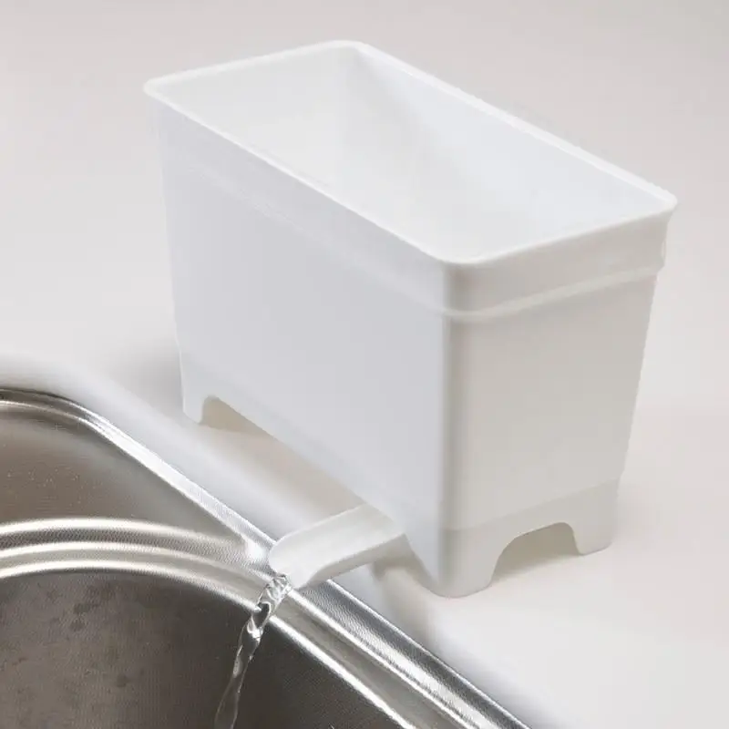 Kitchen Sink Food Scrap Collector Self Drain Spout Food Safe Plastic Easy Clean for Home Dishwashing Use