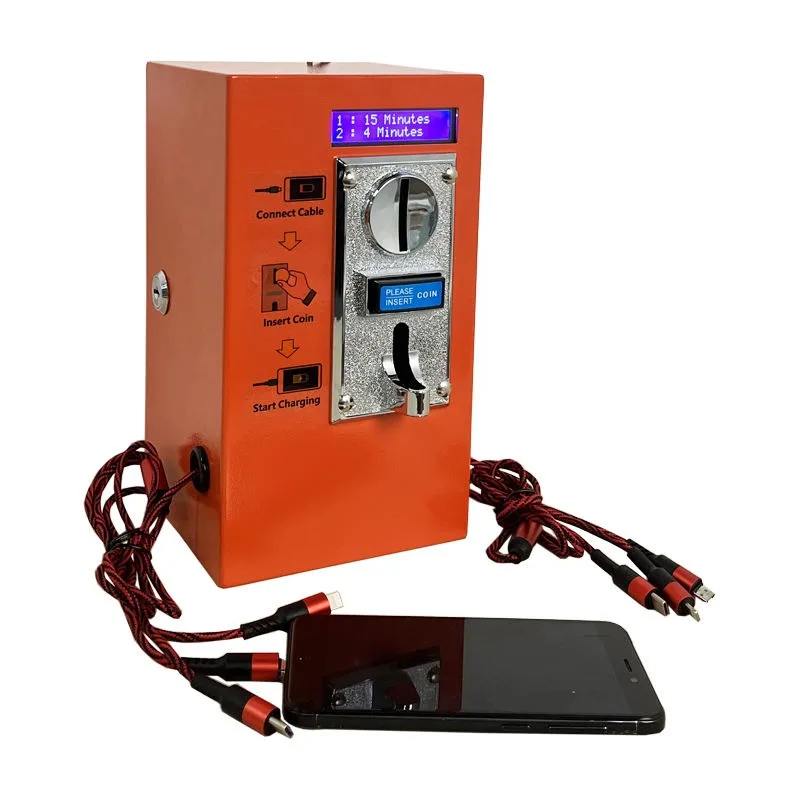 Tecnologia 3 in 1 USB Charger Cable Cheap Coin-Operated Phone Mobile Charging Vending Machine Charger Service in Restaurants