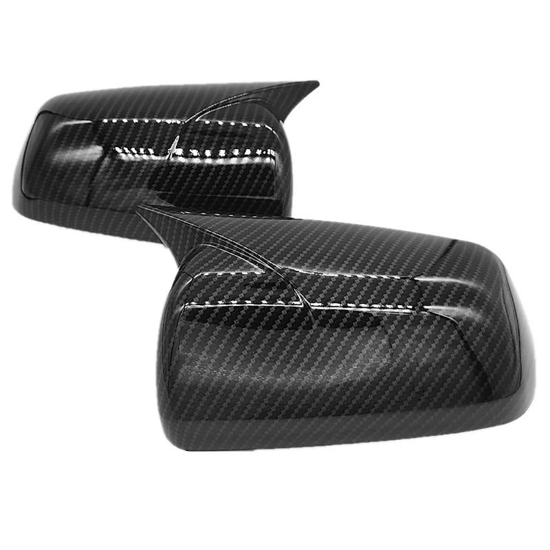 2Pcs Car Side Door Rearview Mirror Cover Trim Carbon Fiber Shell for Mitsubishi Lancer X 10 EX EVO 2008-2012