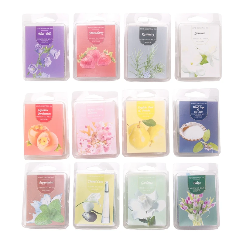 LICG 12 Pack Scented Wax Melts Wax Square, Scented Wax Melts, Soy Wax Melts For Warmers, Wax Square Gift Set, Baby Powder Wax