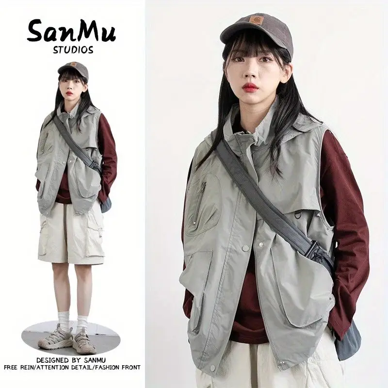 

Жилеты Жилеты Тонкие женские вязаные женские осенние майярдовые блокирующие сращенные лоскутные косые Cottagecore Гранж край Национальный