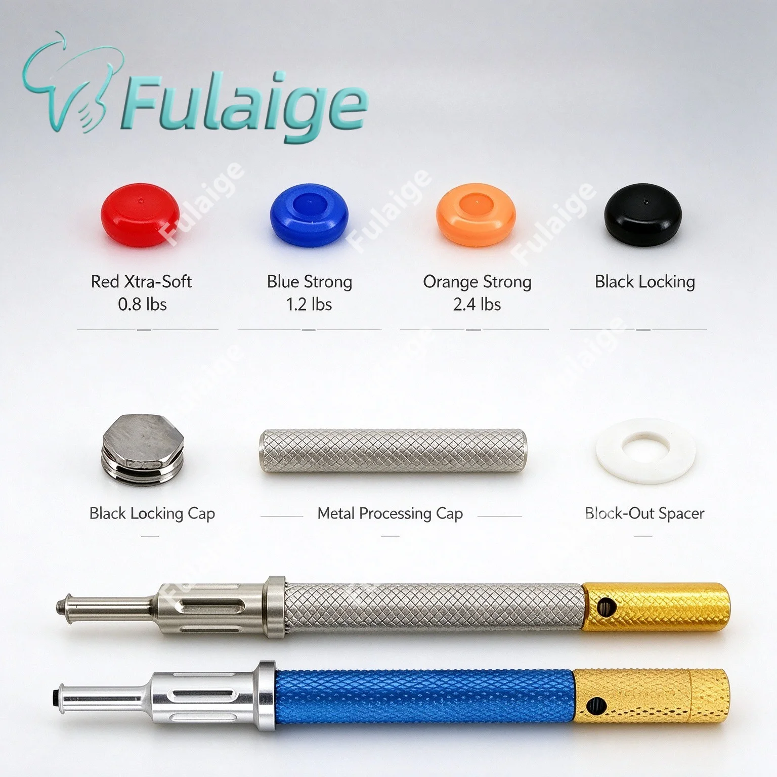 Dental Implant Overdenture Locator Retention Caps Set Universal 3-in-1 Core Tool Kit for Denture Prosthetic Maintenance
