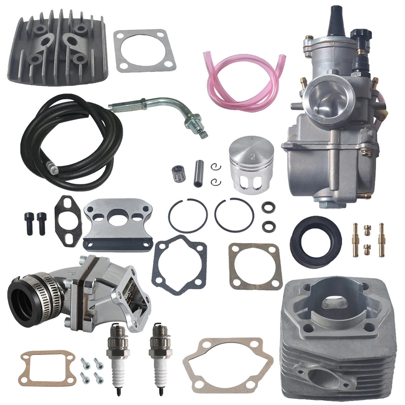 sthus 100cc Cylinder Block And Head Sleeve With Advanced Carburetor Kit For 100cc Motorized Bicycle Bike