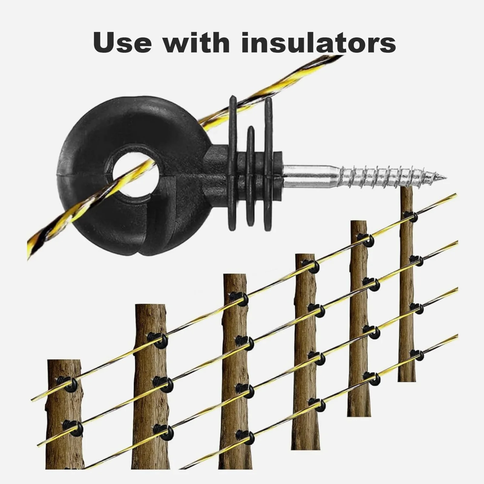 400 Meters Electric Fence Rope Polywire 9 Stainless Steel Strands for Reliable Conductivity and Rust Resistance, Easy to Install