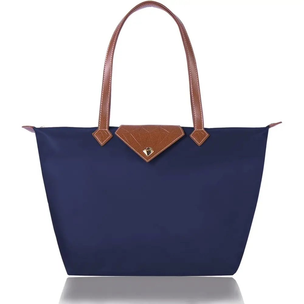 

Elegant Waterproof Nylon Tote for Women - Large Capacity Shoulder Bag for Beach, Travel, and Shopping