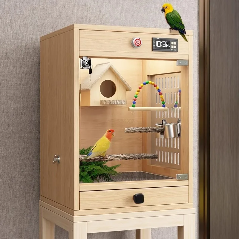 Bird cage parrot cage incubator thermostatic breeding box embroidered parrot tiger skin pet pigeon