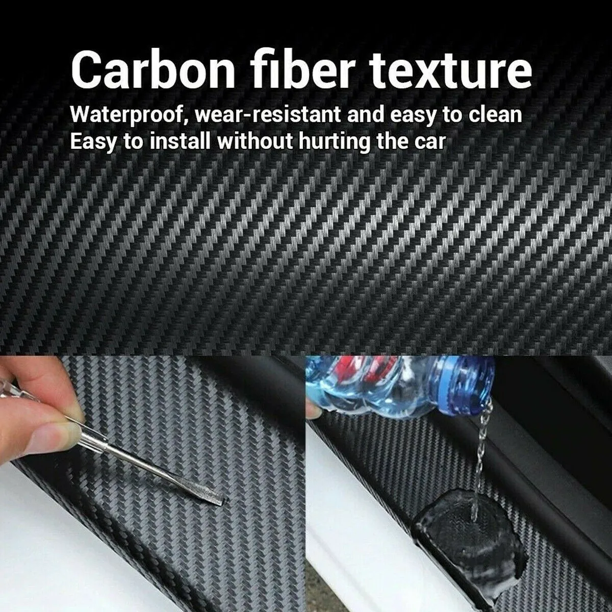 Anti-Scratch Strip No More Scratches on Your Car with Our 10cm Carbon Fiber Car Stickers Long Lasting and Scratch Resistant