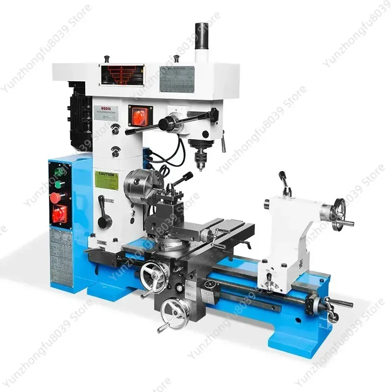HQ500 HQ800 Mini Lathe Machine Household Metal Wood Turning Drilling Milling Integrated Multi Functional Tool For DIY