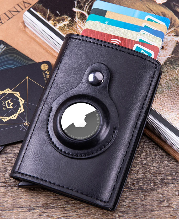 2023 For Apple Airtag  ID Credit Card Holder Wallet Men Rfid Wallets Designer Cardholder Carbon Fiber Fashion