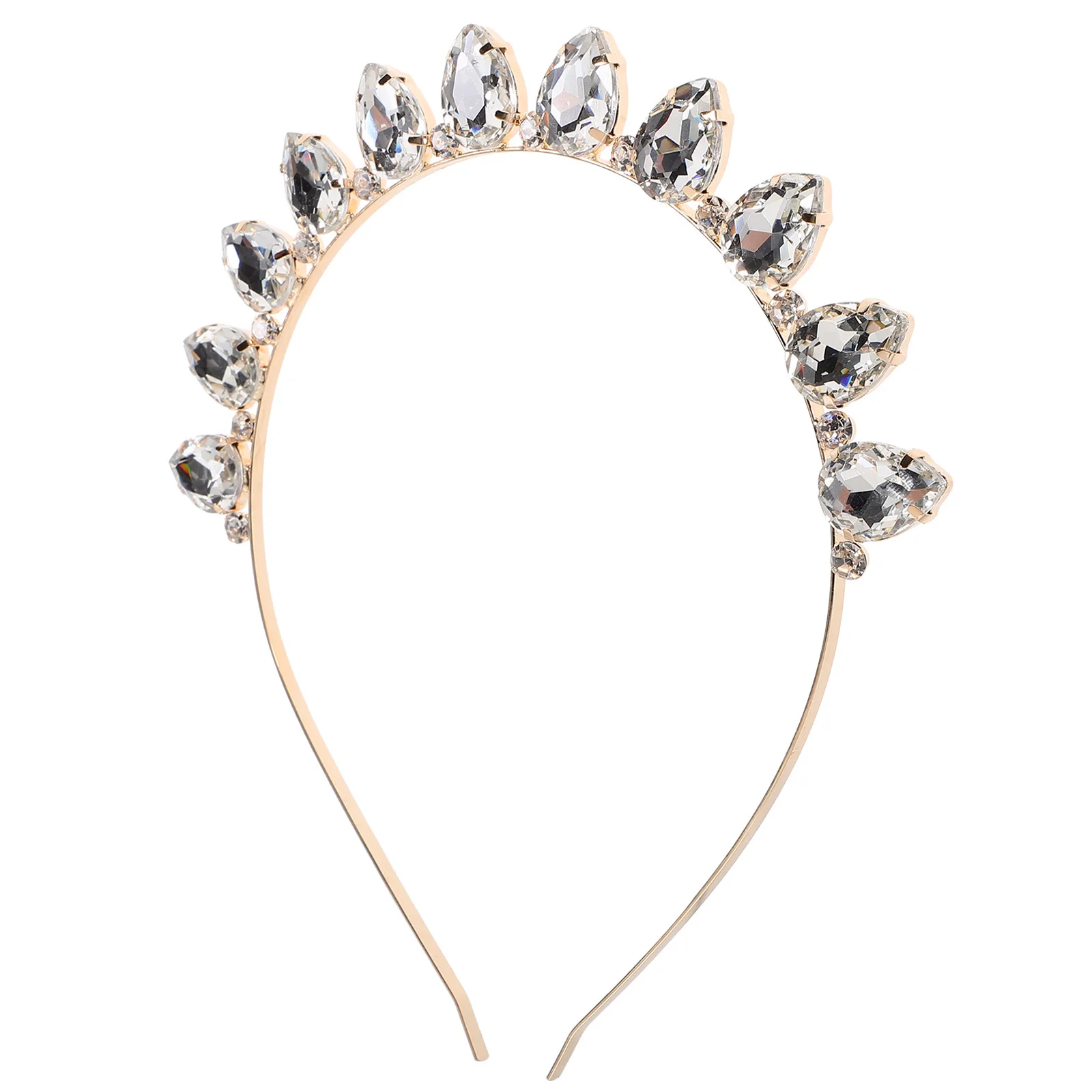 Ikat Kepala Berlian Imitasi Wanita Ikat Rambut Kristal Aksesori Hiasan Kepala Pesta Berkilau Desain Menarik Ikat Rambut Anak Perempuan