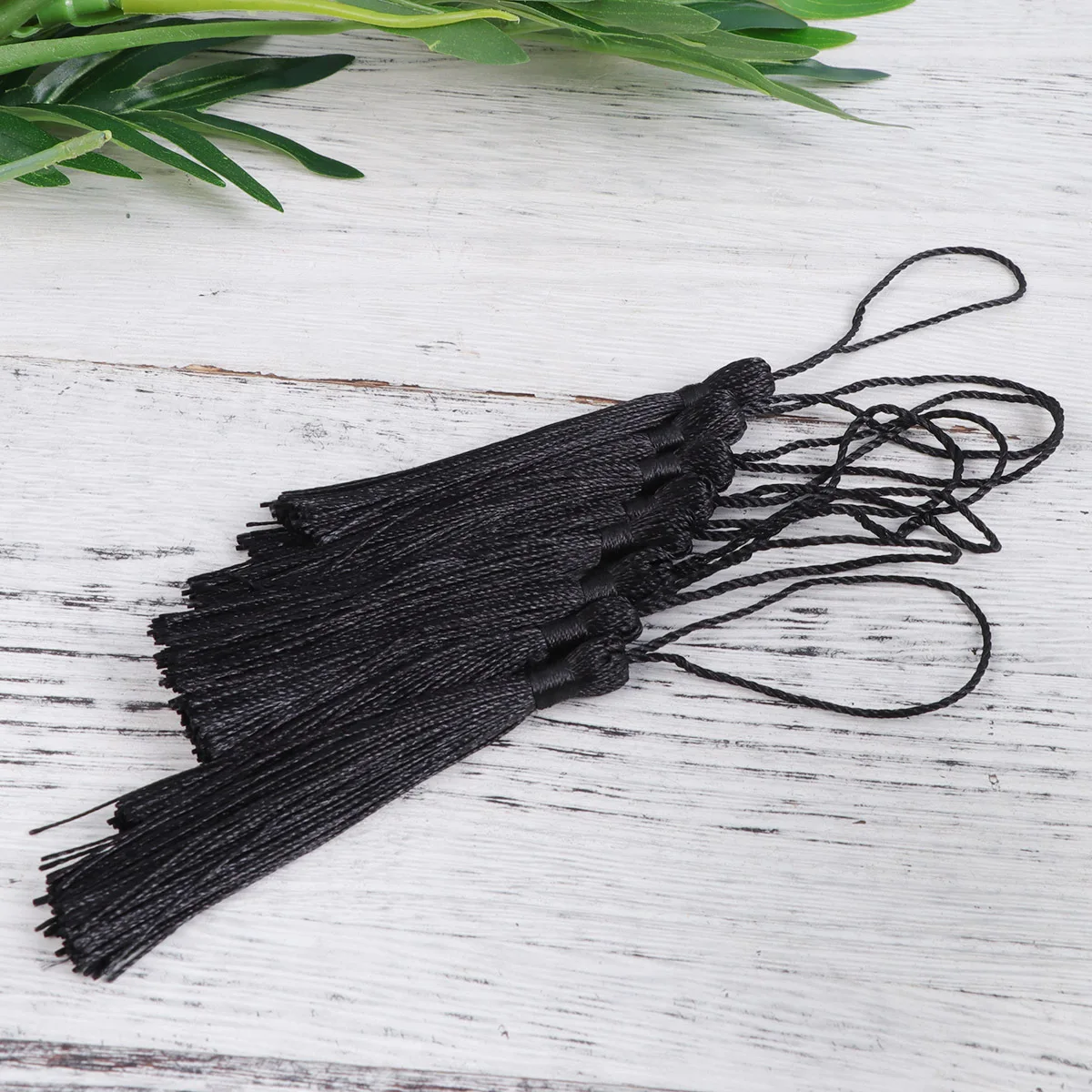 

Handmade Tassels Black DIY Jewelry Earring Bracelet Bookmark Decor Cell Phone Charm Bag Accessory Gift Craft Supplies