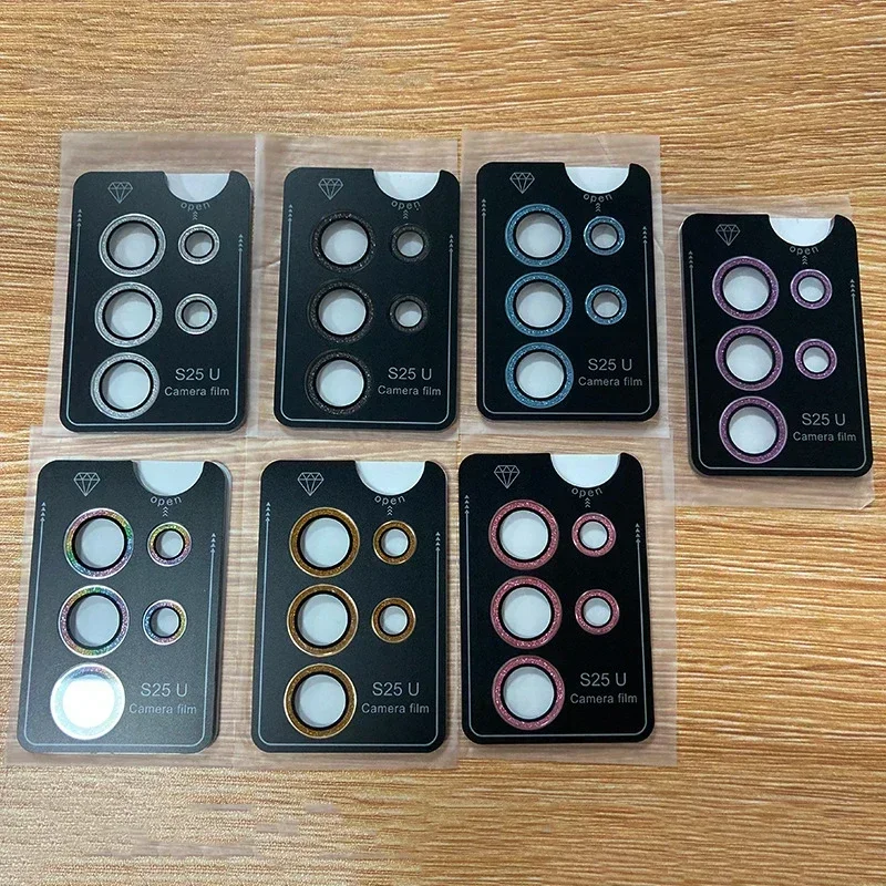 

Colorful Bling Glitter Protector Camara For Samsung Galaxy S26 S26 Plus S25 Ultra Lens Protection Tempered Glass Anti-scratch
