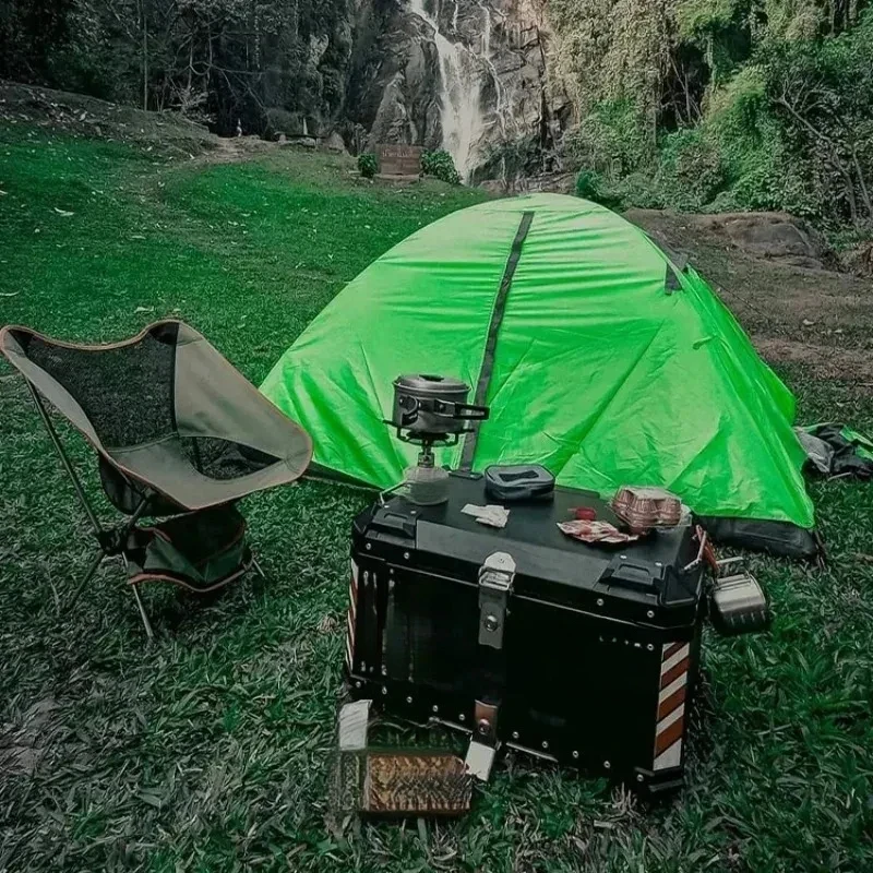 

85L Black Alloy Top Box Motorcycle Top Aluminum Boxes Delivery Motorbike