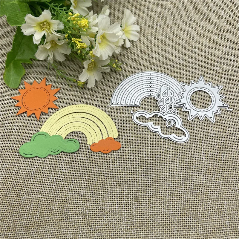 New sun rainbow lace Metal Cutting Dies Stencils For DIY Scrapbooking Decorative Embossing Handcraft Template