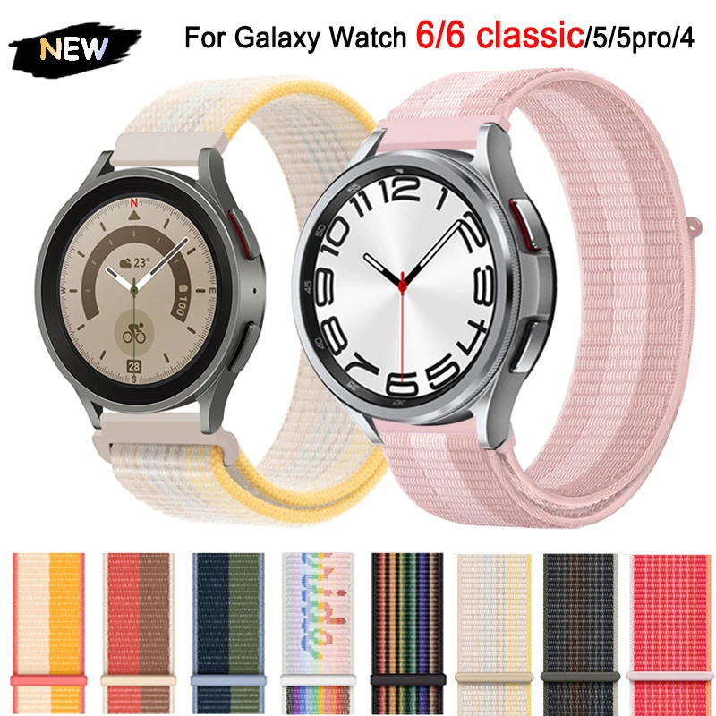 20/22mm Nylon loop For Samsung galaxy watch4 strap/Classic 46 40 active 2 bracelet huawei gt 2/3/4 Galaxy Watch 6/5/pro 45mm 44