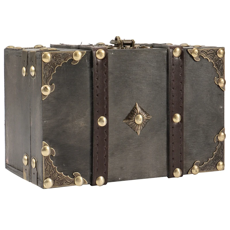 Деревянный ящик для хранения в европейском стиле в стиле ретро, домашний ящик для хранения, украшение деревянной коробки, реквизит для побега в комнате