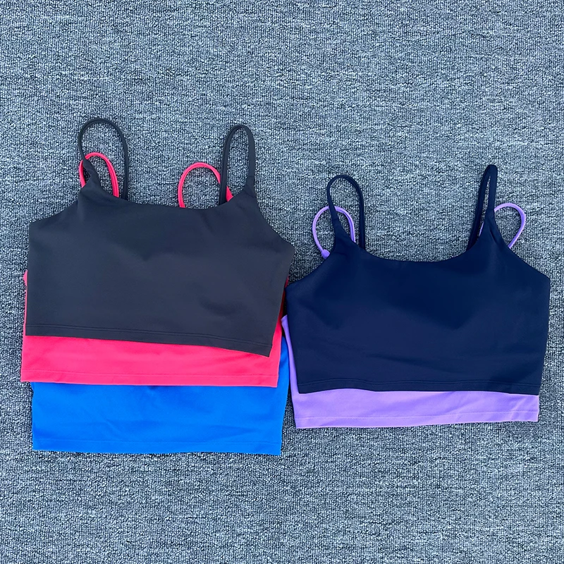 Women Breathable Sports Bra Strap Top Absorb Sweat Shockproof Sports Underwear ﻿ Padded Gym Running Fitness Yoga Sports Bra