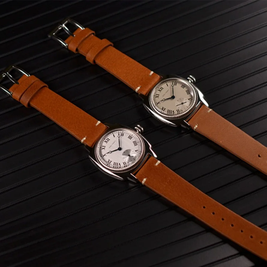 Baltany Mens Pilot Orologi 36mm Orologio quadrato Orologio da polso al quarzo moda Zaffiro 10ATM Impermeabile VD78 Piccolo secondo quadrante