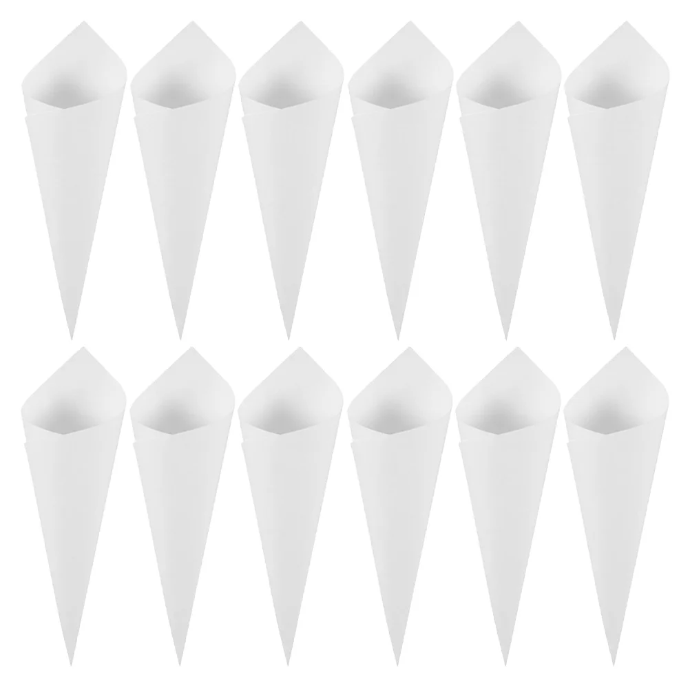 60 Pcs Wedding Petal Cone Cones Candy Confetti Craft Paper Decor Dried Rose Petals Fries Party Holder Flower