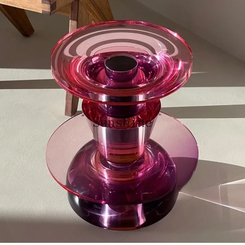 

Italian minimalist transparent acrylic side table small apartment villa household sofa side table