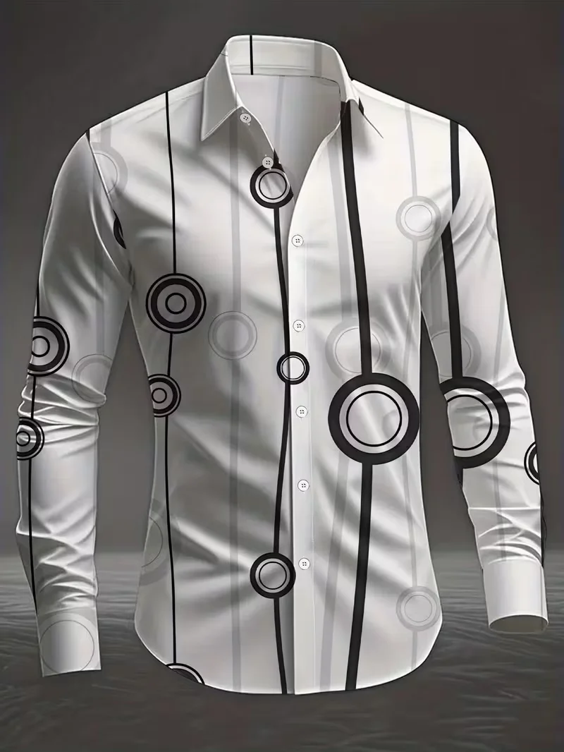 

Новая мужская рубашка с цветочным принтом, повседневная рубашка с длинными рукавами, модная гавайская рубашка с 3D принтом розы и бабочки, облегающая гавайская рубашка