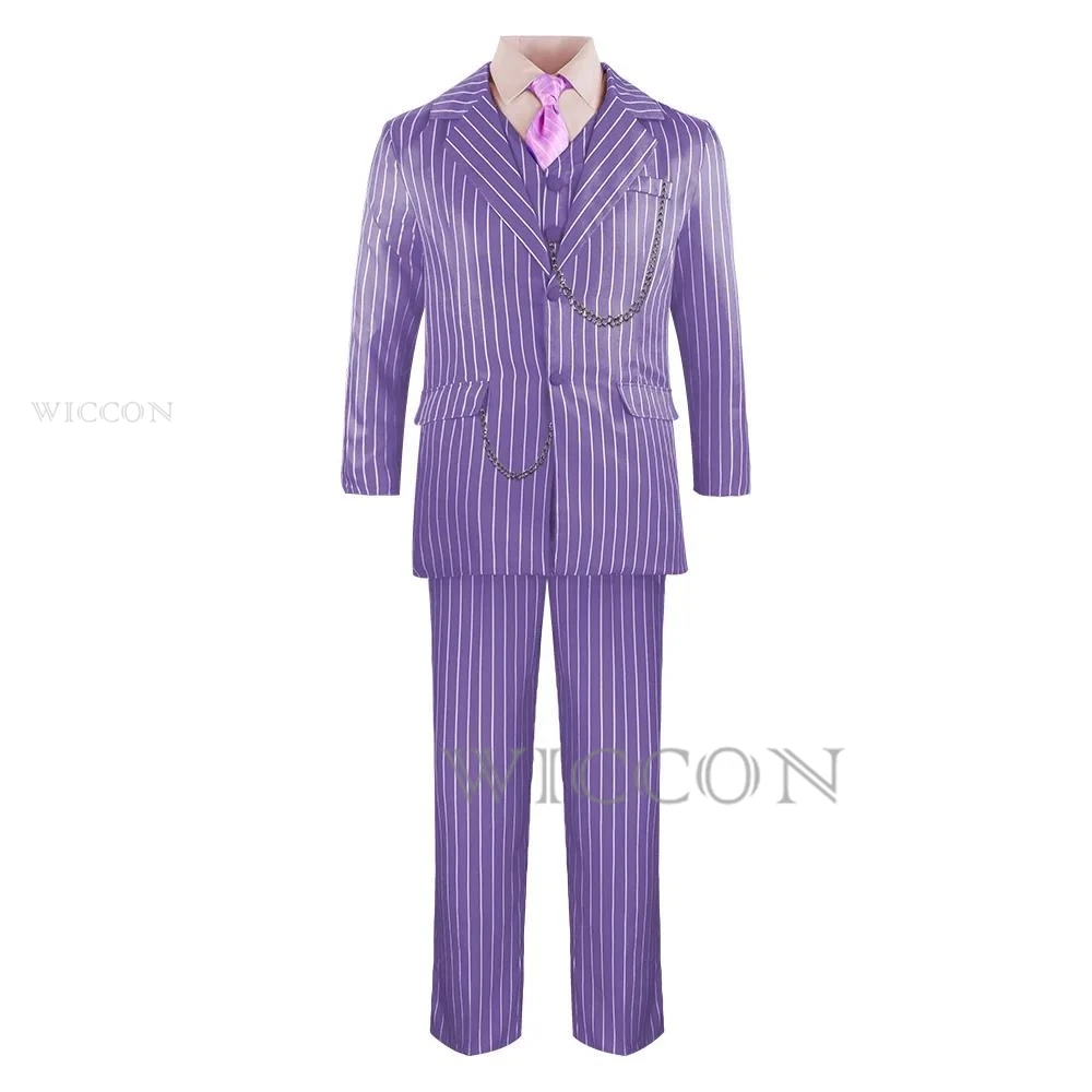 Anime Haruchiyo Sanzu Akashi Setelan Ungu Cosplay Kostum Purple Suit Uniform Shirt Tie Halloween Party Full Set