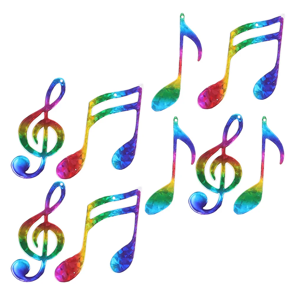 

9Pcs Vibrant Music Note Xmas Tree Ornaments Plastic Hanging Pendants Christmas Holiday Decorations Xmas Tree Pendants