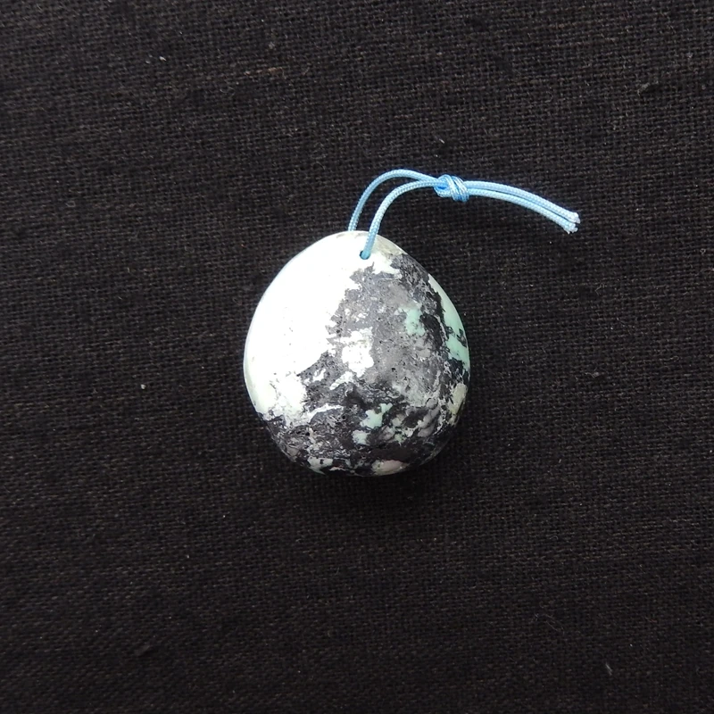 B&F Accessory 11.6g Natural Green Howlite Pendant Beads 27x25x6mm for Handmade Jewelry Making Gemstone Accessories