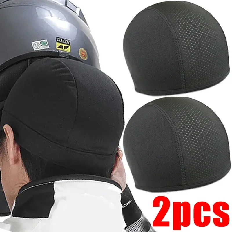 

1/3pcs Motorcycle Helmet Inner Caps Balaclavas Breathable Cycling Quick-drying Wicking Cooling Hat Men Women Sports Dome Cap