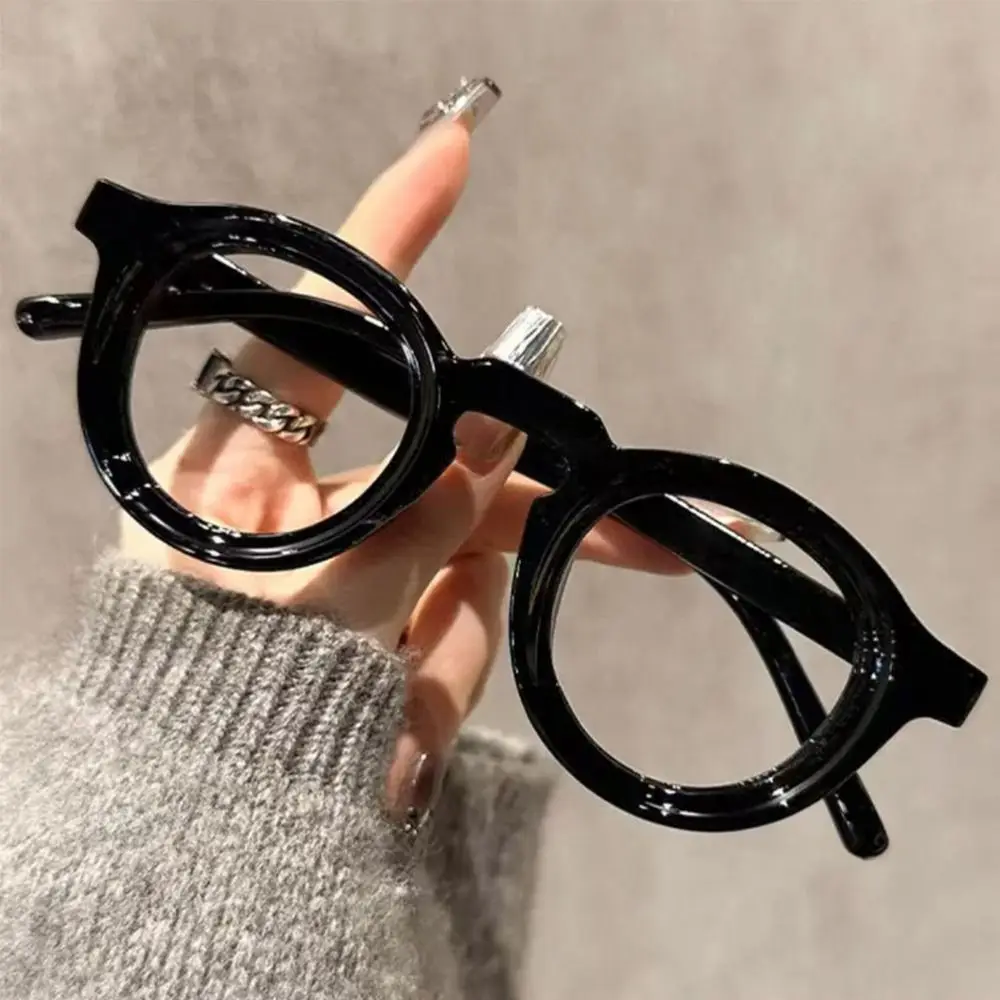 

Large Frame Reading Glasses High-Definition Eye Protection Anti Blue Light Glasses Bean Flower Pink Brown Magnifying Glasses