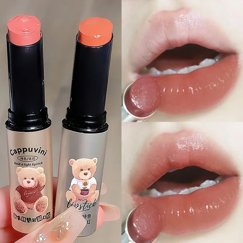 Clear Water Light Solid Lip Glaze Waterproof Long Lasting Moisturizing Reduce Lip Lines Sexy Red Lipsticks Lips Makeup Cosmetics