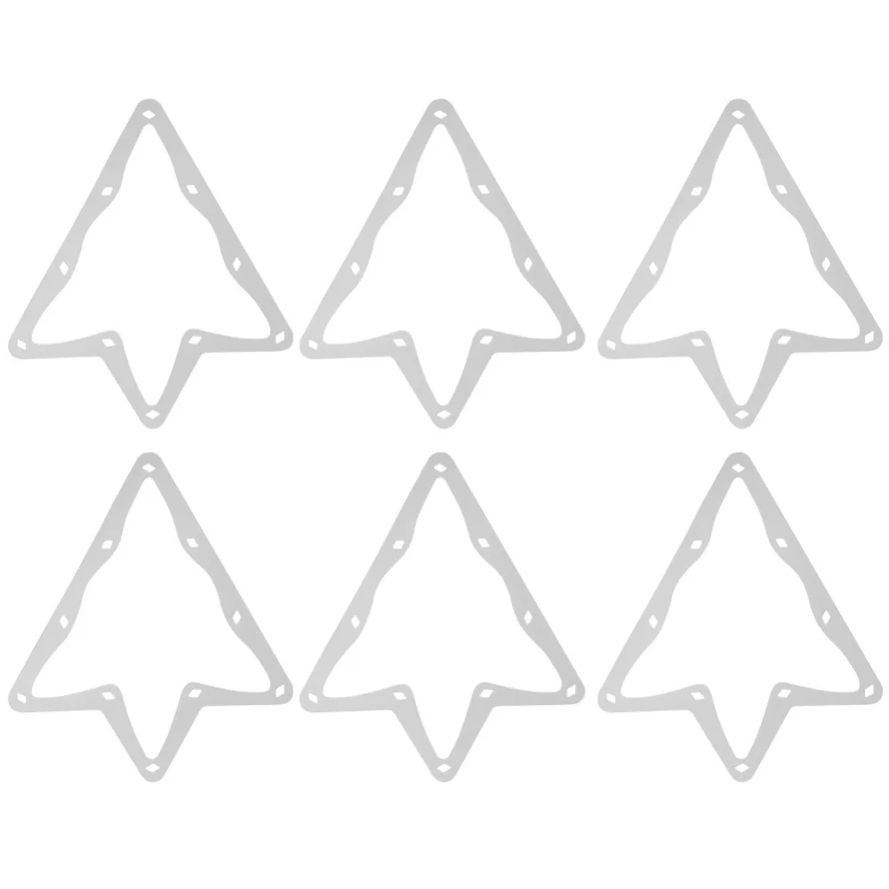 

6Pcs White Billiard Magical Rack Smooth Surface AntiTear Pool Rack Sheet Triangle Ball Rack Sheet Billiard Game