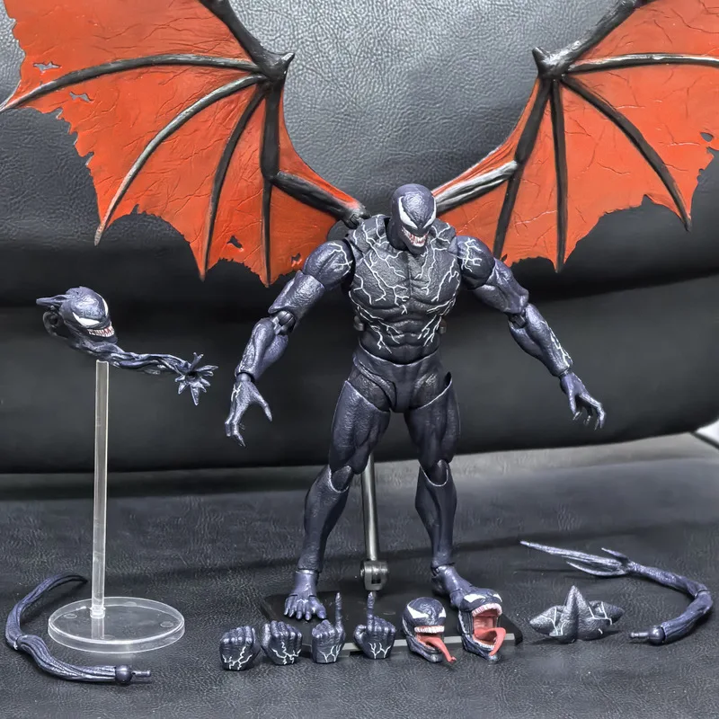 

Movie Version SHF Flying Venom Action Figure Collectible Toy Model With Moveable Wings And Symbiotic Body Design