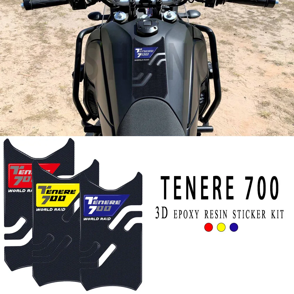 

Tenere 700 Accessories Motorcycle Tank Pad Sticker 3D Epoxy Resin Sticker For Yamaha Tenere 700 2019-2023