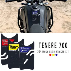 Tenere 700 Accessories Motorcycle Tank Pad Sticker 3D Epoxy Resin Sticker For Yamaha Tenere 700 2019-2023