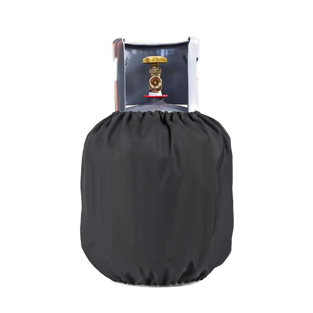 Outdoor barbecue gas bottle dust cover 20Lb black 35x42cm propane tank cover  camping accessories  1PC