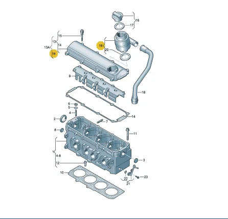 1.6 Engine Cylinder Head Cover Crankcase Block Breather Vent Valve For Audi A3 VW Golf MK4 Bora Beetle Octavia Seat Altea Toledo - view 3
