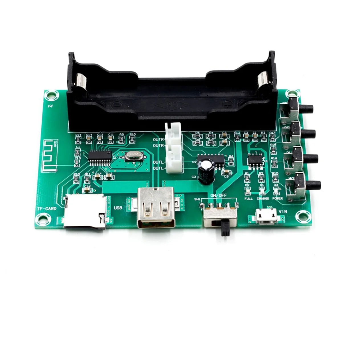 XH-A150 PAM8403 Mini Bluetooth Amplifier Audio Board 5Wx2 Lithium Battery Sing Machine USB TF-Card Dual Channel Speaker