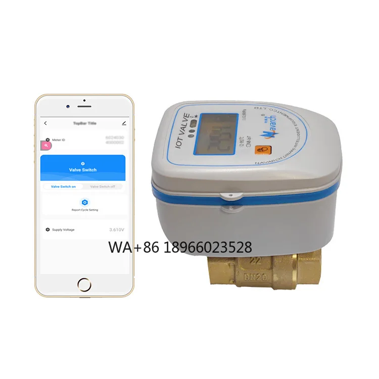 

1.2' Brass Electric Drain Valve LORAWAN Remote Ultra-low Power Consumption Electronics Li-ion Battery Screw Ball Valve