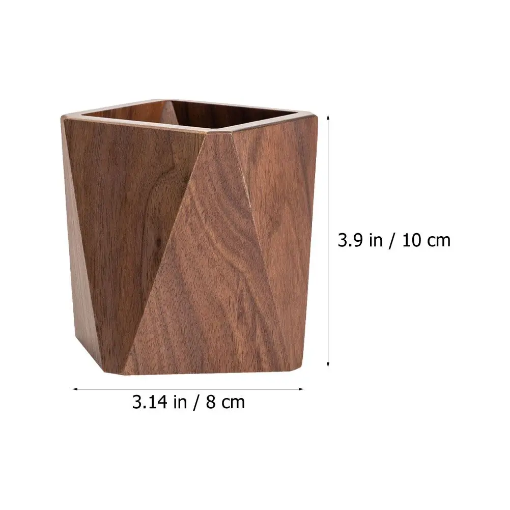 Pen Container Desktop Houten Penhouder Briefpapier Opslag Emmer Creatieve School Kantoorbenodigdheden Opbergdoos Organizer