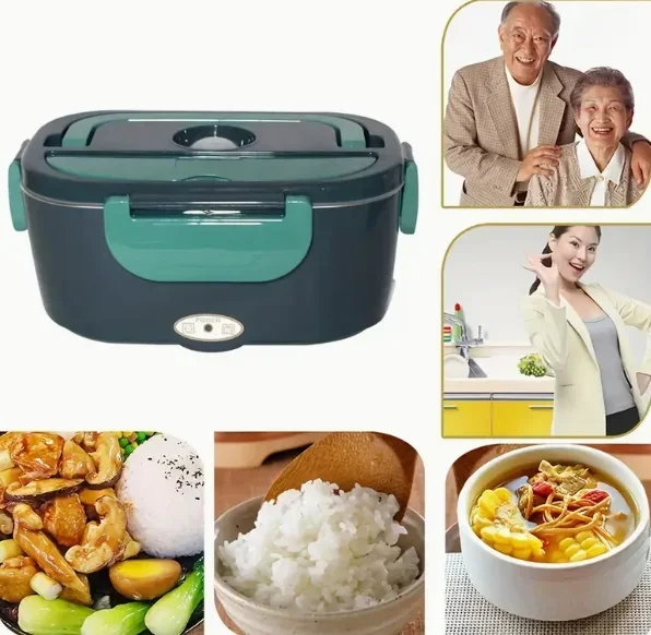 

Портативный ланч-бокс с электрическим подогревом, подходит для семейного использования, компактный дизайн, легко носить с собой, безопасная и эффективная система отопления.