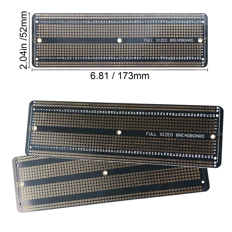 Kit électronique standard pour Ardu37, soudure continue, planche à pain, carte PCB, prototype, bricolage, 1,2x9/5 cm, 17.3 x cm, 1 pièce, 5 pièces, 10 pièces