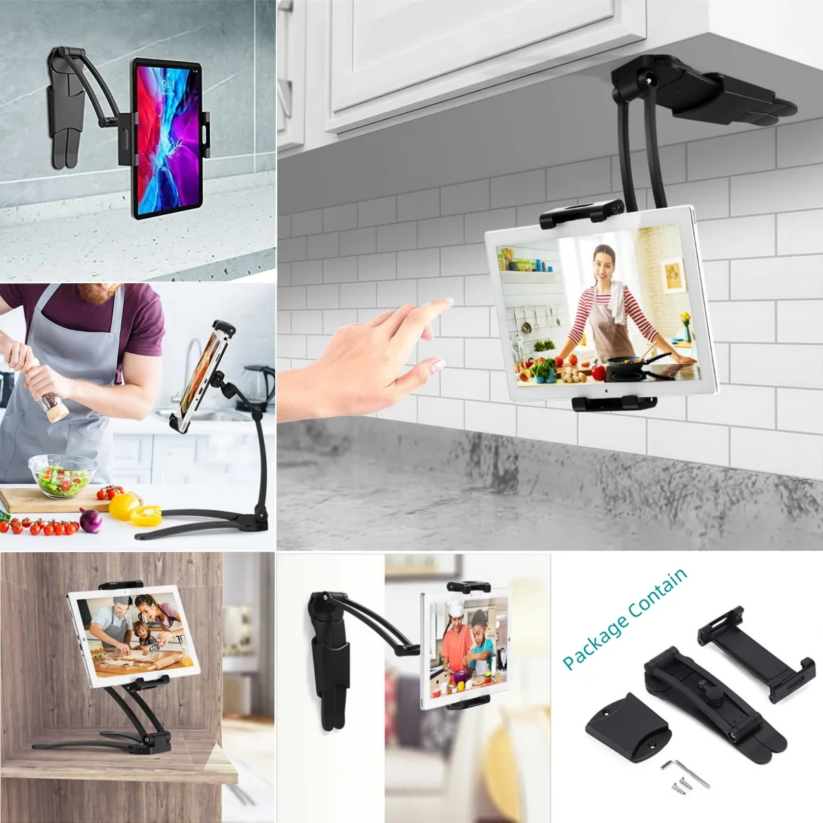 Imagem -04 - Tablet de Parede Mount 360 ° Rotating Metal Phone Bracket 5135 Dispositivos para Ipad Iphone Tab Suporte em Desktop