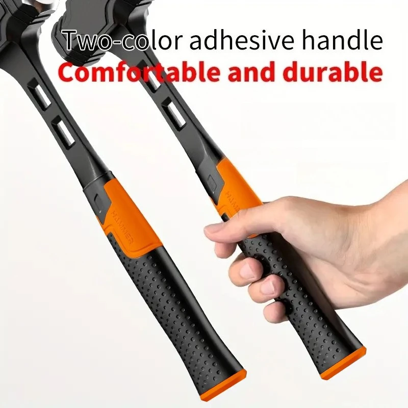 Zintegrowany Ośmiokątny Młotek Kempingowy Wytrzymały i Trwały Młotek do Rozbijania Ścian Amortyzujący Wstrząsy Wielofunkcyjne Narzędzia Ręczne