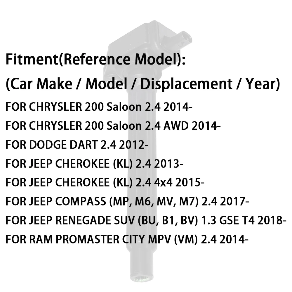 Ignition Coil For CHRYSLER 200 JEEP CHEROKEE COMPASS RENEGADE DODGE DART RAM PROMASTER 2012 2014 2018 68242286AA Accessories - view 6