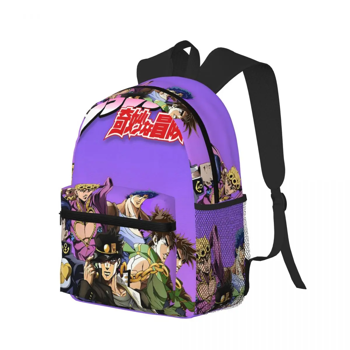 Jojo Bizarre Adventure Anime Cartoon Student Backpack School Bag Hiking Travel Daypack for Boys Girls Bookbag Shoulder Bags