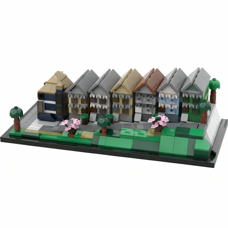 706-teiliges MOC Architektur-Set: Bemalte Damen San Francisco Modellbausatz – DIY Montage, Ausstellungsstück, Geschenkidee, Sammlerstück