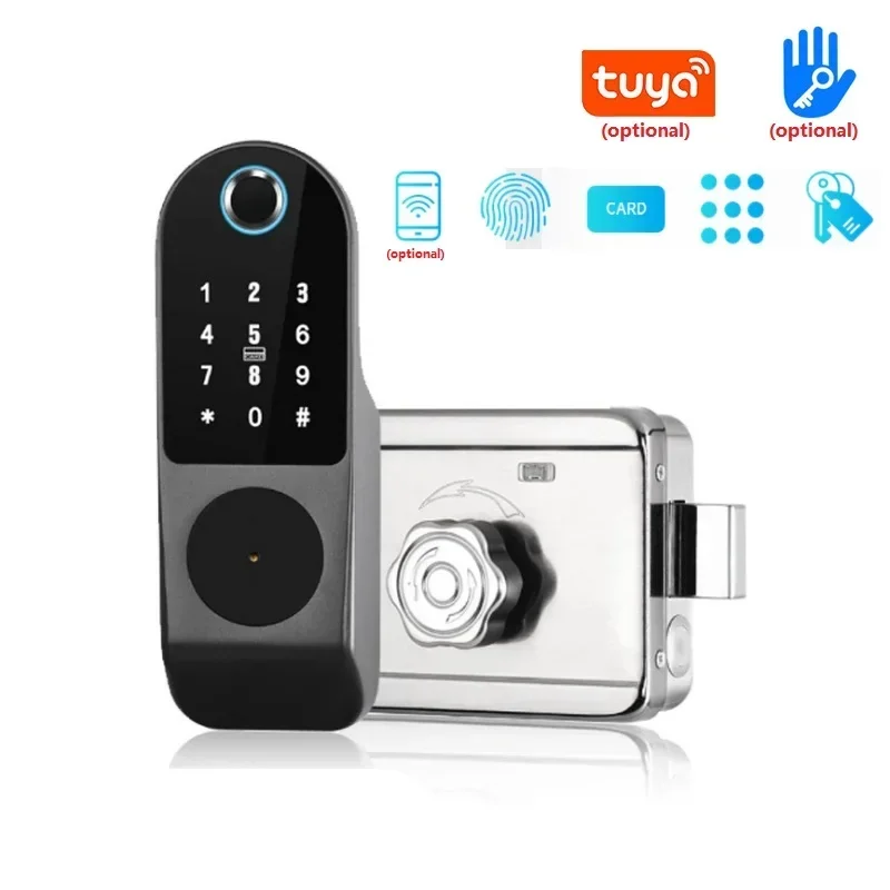 Tuya Smart lock Waterproof Wifi Fingerprint Lock TTlock Smart Card Digital Code Electronic Door Lock For Home Security Remote