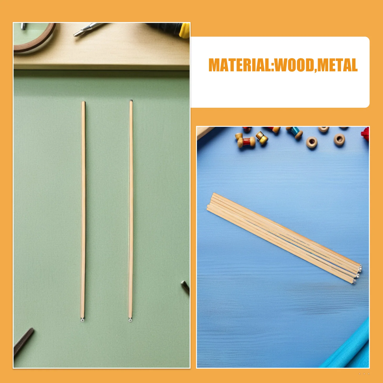50 Stuks Shadow Puppet Accessoires 25Cm Lichtgeel Onvoltooide Craft Sticks voor Marionet Arm Beweging Controle Staaf DIY Houten