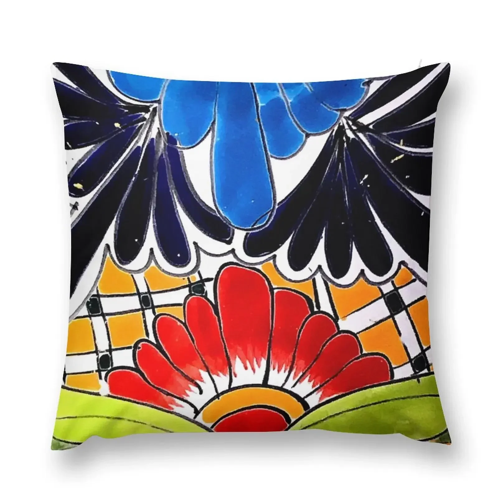 

Blue and Red Talavera Throw Pillow Decorative Sofa Cushions Christmas Cushion For Home pillow